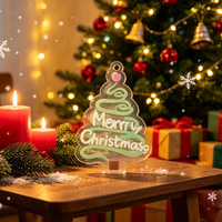 Décorations de Noël en acrylique 3D de haute qualité découpées au laser sur mesure - Ornements suspendus pour arbre de Noël