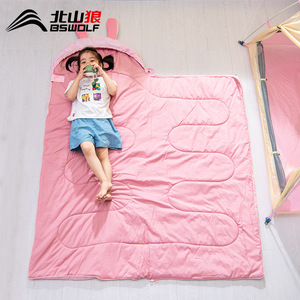 Busy Children Sleeping Bag Pink Bunny Design Summer Camp Use Breathable Polyester Filling - Product Image 3