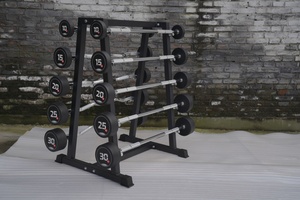 Set de Barras de Gimnasio Personalizadas de PU, <span class=keywords><strong>Barra</strong></span> <span class=keywords><strong>Fija</strong></span> Redonda de Goma Negra, <span class=keywords><strong>Barra</strong></span> de Acero con Peso, <span class=keywords><strong>Barra</strong></span> Recta <span class=keywords><strong>para</strong></span> Curl - Product Image 6