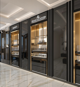 Vetrina Moderna Ecologica in Legno per Orologi e Gioielli con Illuminazione LED - Espositore in Vetro Personalizzabile Resistente, Produzione Diretta - Product Image 6