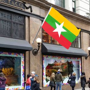 3x5FT Polyester Cheap Price Myanmar Country <b>Flag</b> and National <b>Flag</b> With Two Grommets - Product Image 2