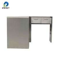 Table d'examen vétérinaire d'angle en acier inoxydable EUR VET L1100x520x770mm L650x300x770mm – Mobilier vétérinaire gain de place