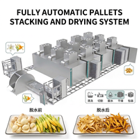 Ruang Pengeringan Otomatis dan Jalur Penumpukan Pallet, Pengering Pompa Panas Stainless Steel Food Grade dengan PLC untuk Sayuran dan Buah-buahan