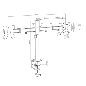 Nuevo Soporte de Escritorio Universal para Dos Monitores, Resistente, Totalmente Ajustable, de Acero, Soporta 2 Pantallas de 32 Pulgadas, Doble Soporte de Escritorio - Product Image 3
