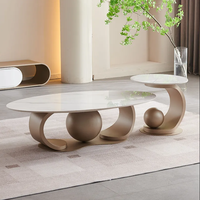 Table basse moderne en marbre, métal doré, acier inoxydable, table centrale pour canapé, meubles de salon