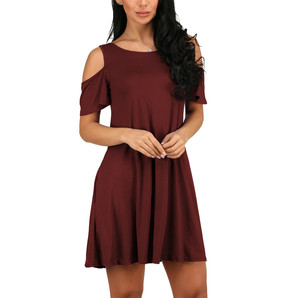 Vestido de Verano Casual para Mujer, Ecológico, Ajustado, de Lana, con Tirantes Finos y Escote con Volantes, de Una Pieza - Product Image 1
