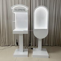FURUN Cabine téléphonique en fer personnalisée en gros, support pour livre d'or, décoration de table pour mariage, fiançailles, fête, et lieux de banquet