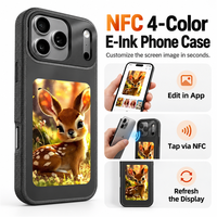 Coque de téléphone intelligente à écran E-Ink 4 couleurs avec NFC et affichage changeant, protection pour iPhone 18 17 16 15 14 Pro Max