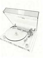 Tourne-disque professionnel en acrylique transparent de luxe pour audio haute fidélité, plateau minimaliste artistique