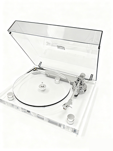 Tourne-disque professionnel en acrylique transparent de <span class=keywords><strong>luxe</strong></span>, audio Hi-Fi Bluetooth, plateau minimaliste artistique, lecteur de disques vinyles - Product Image 6
