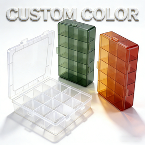 กล่องเก็บอุปกรณ์อิเล็กทรอนิกส์แบบใส ปรับได้ 20 ช่อง พร้อมถาดใส่ - Product Image 6