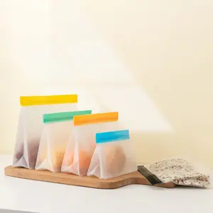 PEVA food storage bag slider sealed bags Bread sandwiches vegetables and fruit reusable food storage freezer Zipper bags