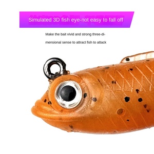 Luya Bait 6cm7g Pescado envuelto en plomo Cebo falso Salamandra gigante Cola en T Cebo biónico <span class=keywords><strong>PVC</strong></span> Sumergido Gancho único Cola en T - Product Image 3