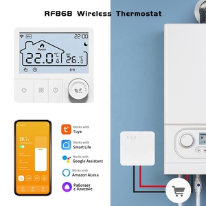 <span class=keywords><strong>Thermostat</strong></span> intelligent <span class=keywords><strong>sans</strong></span> <span class=keywords><strong>fil</strong></span> moderne RF868 avec plusieurs méthodes de contrôle pour une utilisation en intérieur dans les hôtels, les appartements, installation facile, Wi-Fi - Product Image 6