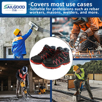 Chaussures de Sécurité pour Hommes à Embout d'Acier Légères Antidérapantes Résistantes à l'Huile Anti-Perforation Bottes de Travail pour Construction Industrielle
