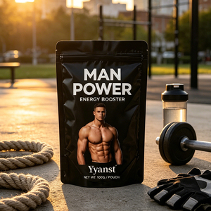Poudre Énergisante Naturelle Puissante pour Hommes 100g Sachet Noir Debout pour Soin Quotidien de l'Endurance et de la Vitalité Masculine Vente en Gros OEM - Product Image 6