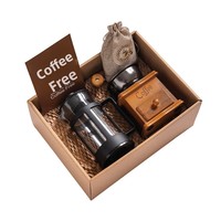 Regalo para Reunión Anual, Caja de Regalo con Cafetera Moderna, Minimalista y Ligeramente Lujosa, Regalo Empresarial Perfecto para Anfitrionas