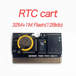ตลับเกมแบบกำหนดเองพร้อมชิป IC คู่ บันทึกข้อมูลได้ นาฬิกาเรียลไทม์ RTC  แฟลชการ์ด สำหรับ GBA - Product Image 3