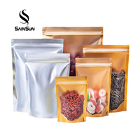 Sacchetto di imballaggio per alimenti con noci di frutta secca sacchetti trasparenti a chiusura lampo per pacchetto alimentare sacchetto in piedi con cerniera per alimenti