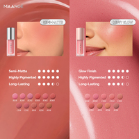 MAANGE Blush liquide fini mat léger, effet soft-focus, soyeux et lisse, hautement pigmenté, blush liquide pour le visage