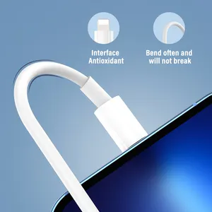 Monfonk टिकाऊ उच्च गुणवत्ता यूएसबी केबल मोबाइल चार्जर केबल के लिए एप्पल चार्जर केबल