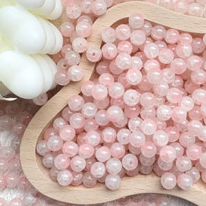 Venta al por mayor de cuentas sueltas de cristal redondas de color gelatina de dos tonos de 8mm para la fabricación de joyas DIY pulsera collar Accesorios - Product Image 2