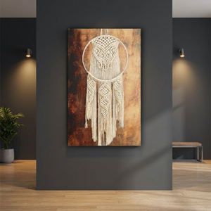 Nouveau design artisanal attrape-rêves en coton naturel fait main, style Art Déco, écologique pour la décoration de la maison et du bureau, durable, Ramadan - Product Image 3