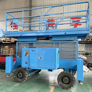 Elevador de tijera diésel 4x4 todo terreno nueva plataforma de trabajo rueda todoterreno 14m 16m 18m para tiendas de reparación de maquinaria y venta al por menor - Product Image 5