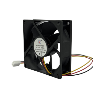 Лидер продаж, 80 мм, мини-корпус для компьютера, осевой вентилятор охлаждения 80x80x25, двойной шарикоподшипник 12 В, 3 провода, свободно стоящие Пластиковые лезвия OEM - Product Image 3
