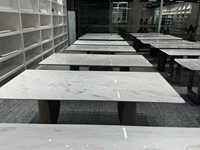 Table en marbre naturel, diamètre personnalisé 80-200 cm, écologique, résistante aux rayures, pour cuisine, salle de bain, villa de luxe, hôtel