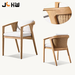 Ensemble de salle à manger d'extérieur moderne et luxueux en teck et en rotin tressé, chaise de <span class=keywords><strong>jardin</strong></span> 6-8 places, <span class=keywords><strong>table</strong></span> durable, mobilier de patio - Product Image 3