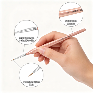 Juego de Pinceles Profesionales de Madera <span class=keywords><strong>para</strong></span> Pintura en Miniatura, Pinceles de Detalle <span class=keywords><strong>para</strong></span> Acuarela, Óleo, Acrílico, Manualidades y Modelos - Product Image 2