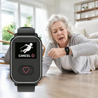 Montre connectée 4G pour personnes âgées atteintes de démence, alarme de chute, appel SOS, suivi GPS, carte SIM, suivi du sommeil, montre connectée pour seniors avec alerte d'urgence