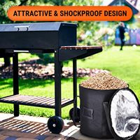Sac de rangement portable pour granulés de bois, résistant aux intempéries, pour barbecue, fumoir, extérieur, maison, conteneur à charbon de bois