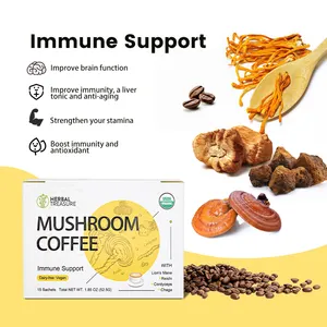 Café instantâneo 4 em 1 café cogumelo café instantâneo com reishi chaga leões gaivota cordyceps cogumelo medicinal