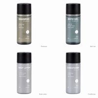 Articles de toilette jetables légers et multi-usages pour hôtel, flacon de 40 ml format voyage, shampoing PET, Airbnb, hôtel, motel, articles de toilette pour invités