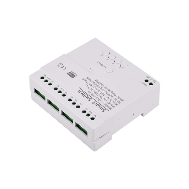 Tuya APP Micro USB5V/AC85V-250V 4-way Three-mode Wifi Remote Control Relay Switch Module with 433 Remote Control Function.