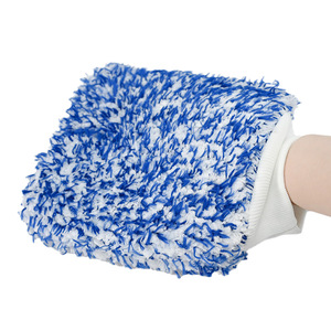 Gants de lavage de voiture en microfibre, poils longs, en polaire corail, pour un nettoyage moussant des véhicules - Product Image 3