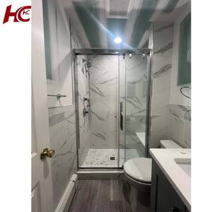 ประตูห้องน้ำบานเลื่อนอลูมิเนียมดีไซน์ทันสมัยสำหรับโรงแรม พร้อมกรอบกันน้ำและกระจกนิรภัยสำหรับห้องอาบน้ำ ขายส่ง - Product Image 2