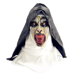 The Nun Scary Latex Mask Halloween Party Scary Full Head Costume Mask