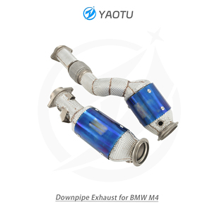 Downpipe Catalizado de Alto Flujo YT de Titanio para M4 F82 3.0T, Piezas de Modificación de Escape de Alto Rendimiento para M4 3.0T, Construcción de Titanio - Product Image 2