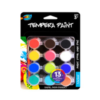 Pots de peinture détrempe lavables non toxiques 5ml 12 couleurs pour enfants avec pinceau