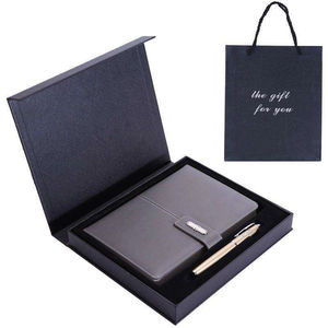 Custom Luxury A5 Notebook Set Soft Leather Office Business Travel Essentials Gift Set