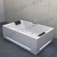 Baignoire de massage à remous pour deux personnes avec coussin, lumières LED et jets de massage – Offre spéciale Balnéo