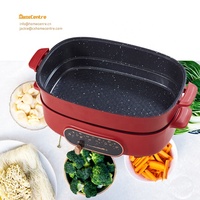 Casserole multifonction électrique 5 en 1 de 4,5 L avec plaque de cuisson amovible et plaque à takoyaki