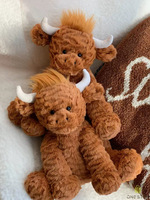 Jouet de vache Highland marron super doux poupée en peluche de vache Highland adorable peluche de vache Highland cadeau
