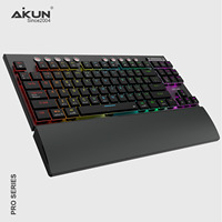 Nuevo Teclado Mecánico Personalizado Aikun GX98713 TKL, Teclado para Juegos Trimodal, Macros, Interruptores Mecánicos de Bajo Perfil, RGB, Batería Recargable