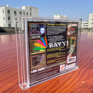 Retro Video Trò chơi chất liệu nhựa chống UV Acrylic Playstation PS1 mô hình Pokemon đôi <span class=keywords><strong>CD</strong></span> trò chơi hộp hiển thị trường hợp - Product Image 2