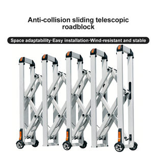 건설 안전 상가 확장 도로용 개폐식 수동 바리케이드 울타리 산업용 핫 제품 텔레스코픽 로드블록 - Product Image 2
