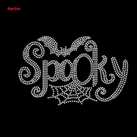 Transferts thermocollants en strass pour Halloween : lettres, citrouilles, squelettes, pour vêtements et sacs